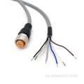 Cable de conectores M12 femenino moldeado por cable IP67